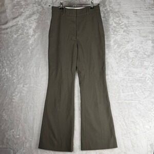 Wilfred Aritzia Olive Green High Waisted Flare Leg Dress Pants Size 2 Career